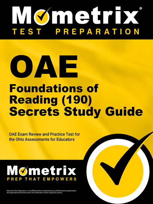 Title details for OAE Foundations of Reading (190) Secrets Study Guide by Mometrix - Wait list